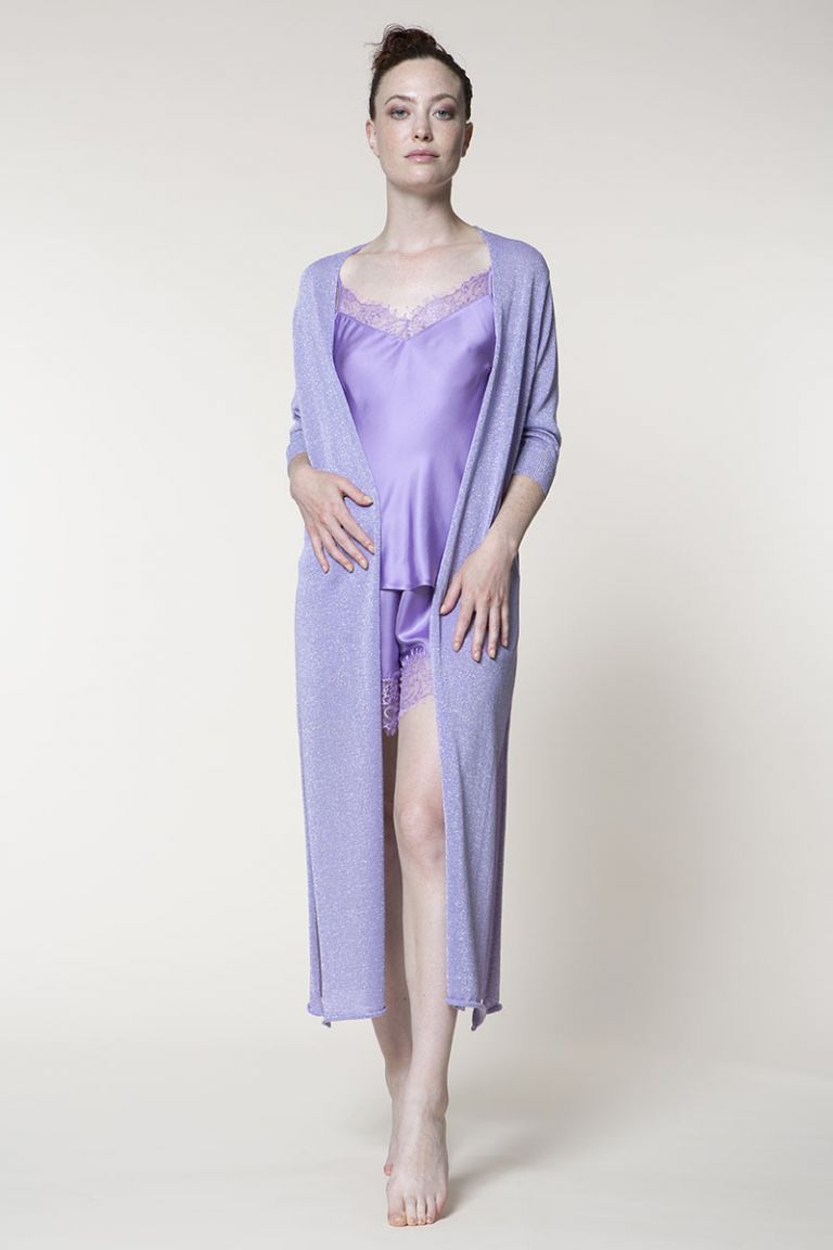 Cardigan lungo lurex "Olimpia"