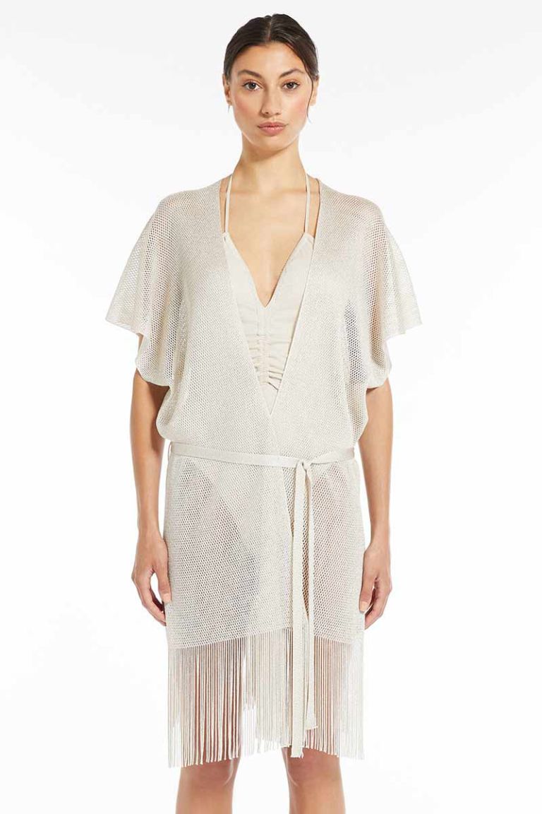 Gilet Iacopo in maglia di lurex e viscosa platino