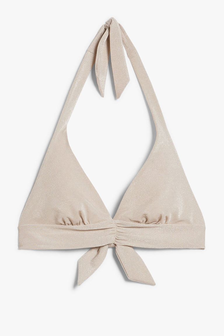 Bikini triangolo vela lurex slip alto