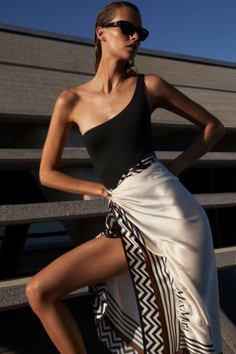 Intero monospalla Clara nero Max Mara
