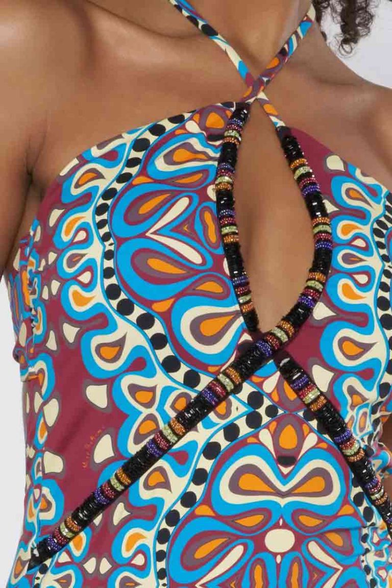 Costume intero torchon in perline