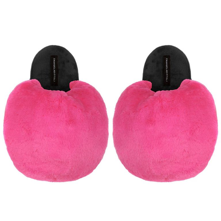 Ciabattona ecofur fuxia Fluffy Emanuela Biffoli