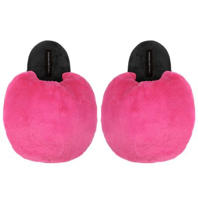 Ciabattona ecofur fuxia Fluffy