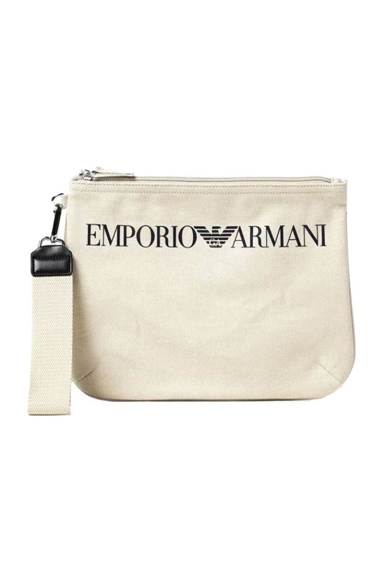 Pochette uomo in canvas Emporio Armani