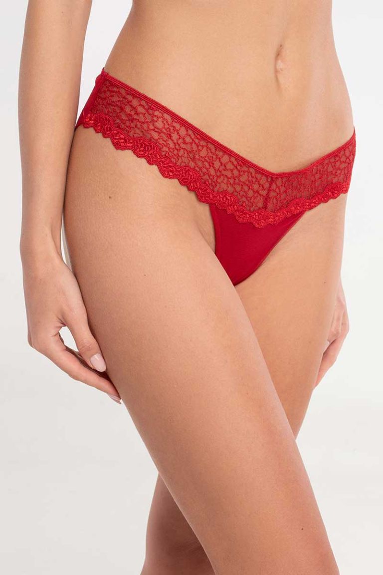 Brasiliana rossa tulle ricamato Oscalito