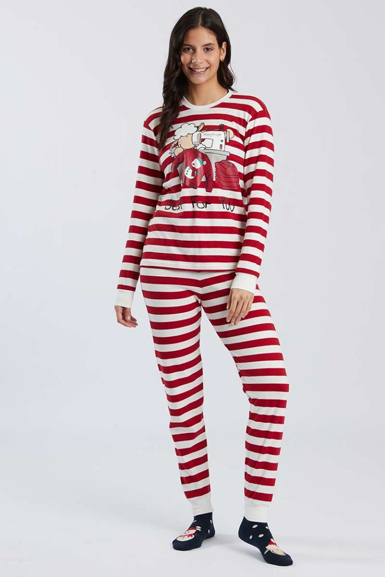 Pigiama donna girocollo riga Prenatale Happy People