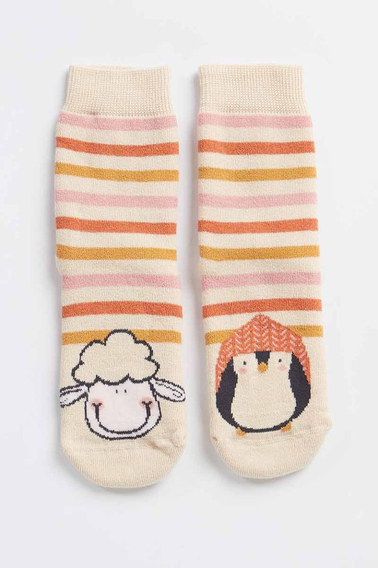 Calzino antiscivolo donna "pinguini" Happy People