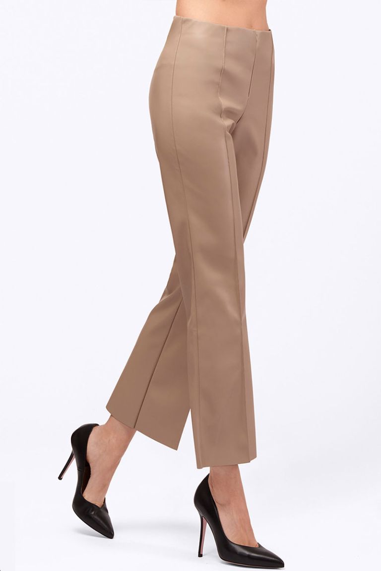 Pantalone ecopelle Stacey dune Pierre Mantoux