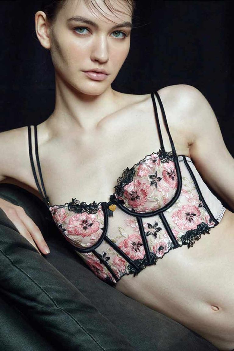 Bustino con fiori ricamati Twinset