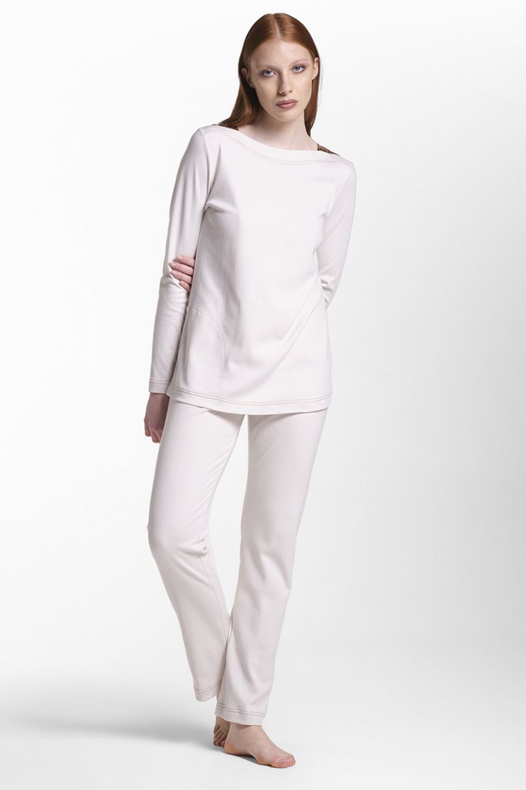 Pigiama interlock cotone grigio melange Verdiani