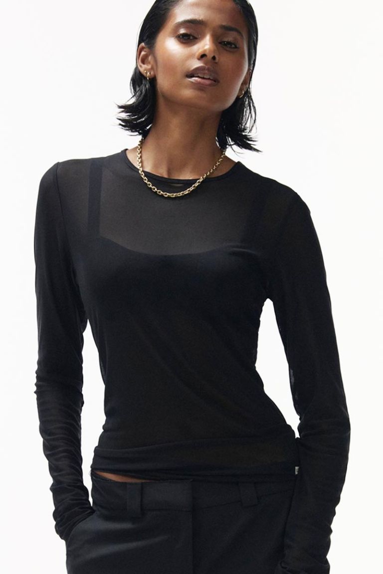 Maglia nera in tulle Elle Love Stories