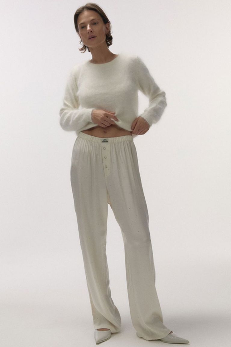 Pantalone Theodore viscosa con strass Love Stories