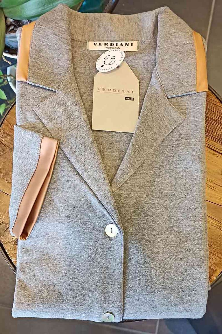 Pigiama aperto interlock cotone Verdiani