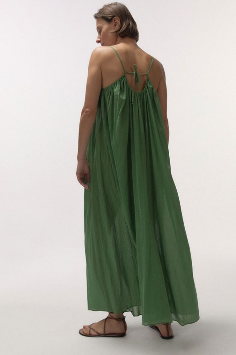 Abito lungo spalline Apricot verde