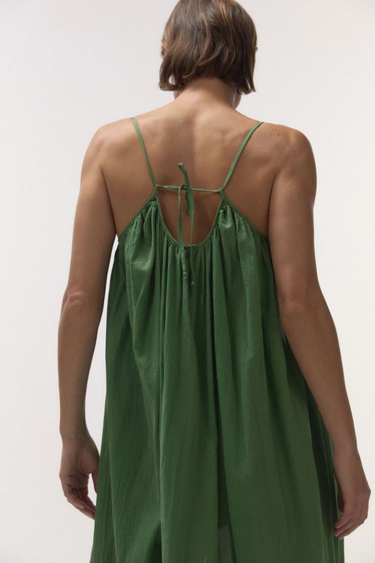 Abito lungo spalline Apricot verde