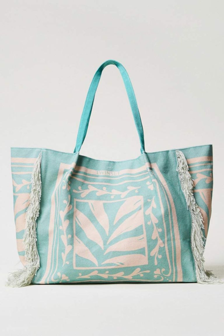 Borsa in canvas stampa foulard tiffany Twinset