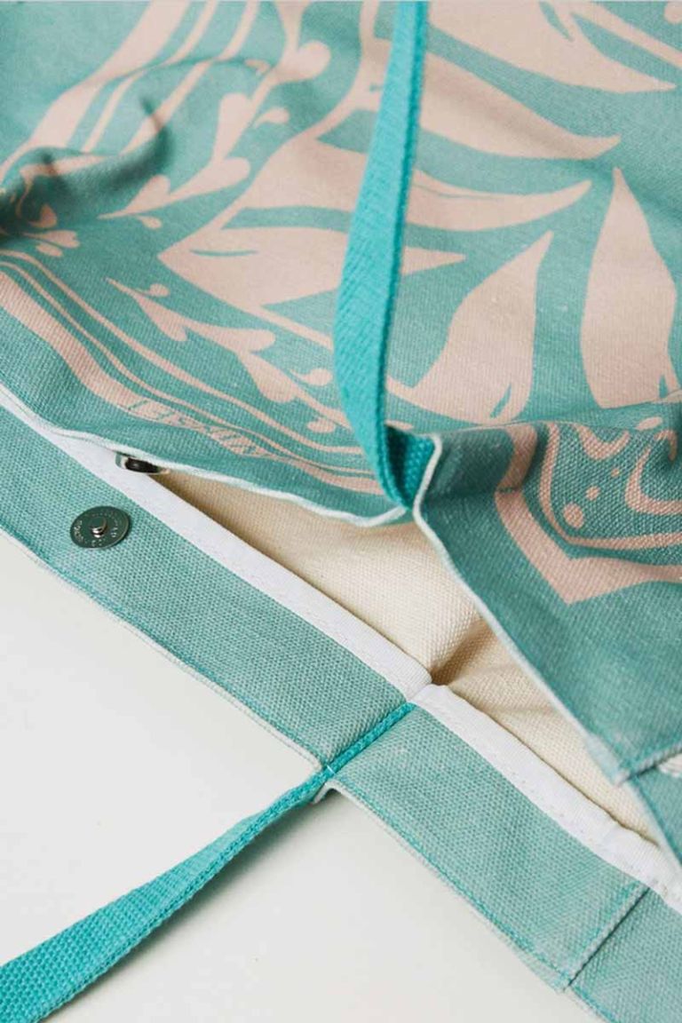 Borsa in canvas stampa foulard tiffany