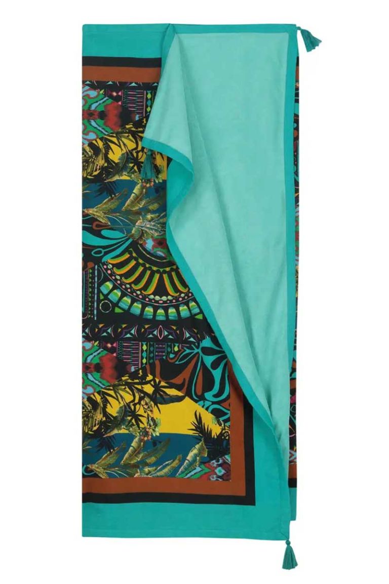 Telo mare stampa mix verde Miss Bikini Luxe