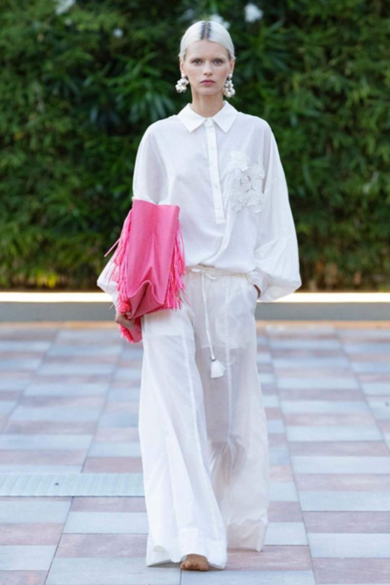 Pantaloni a palazzo in mussola Twinset