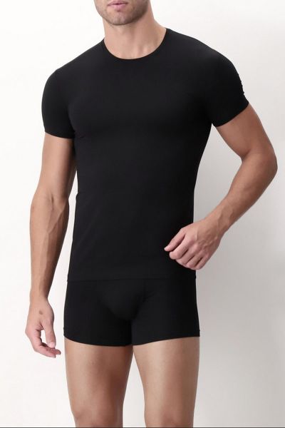 T-shirt girocollo nera X-Touch