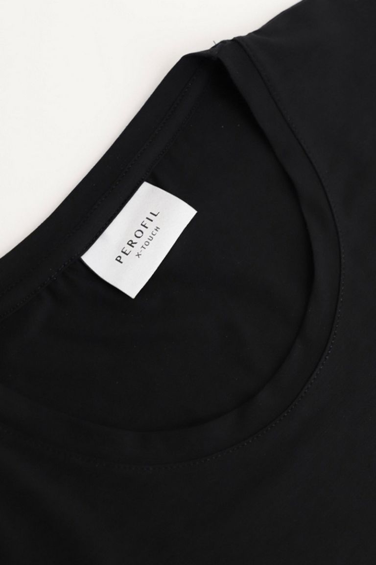 T-shirt girocollo nera X-Touch