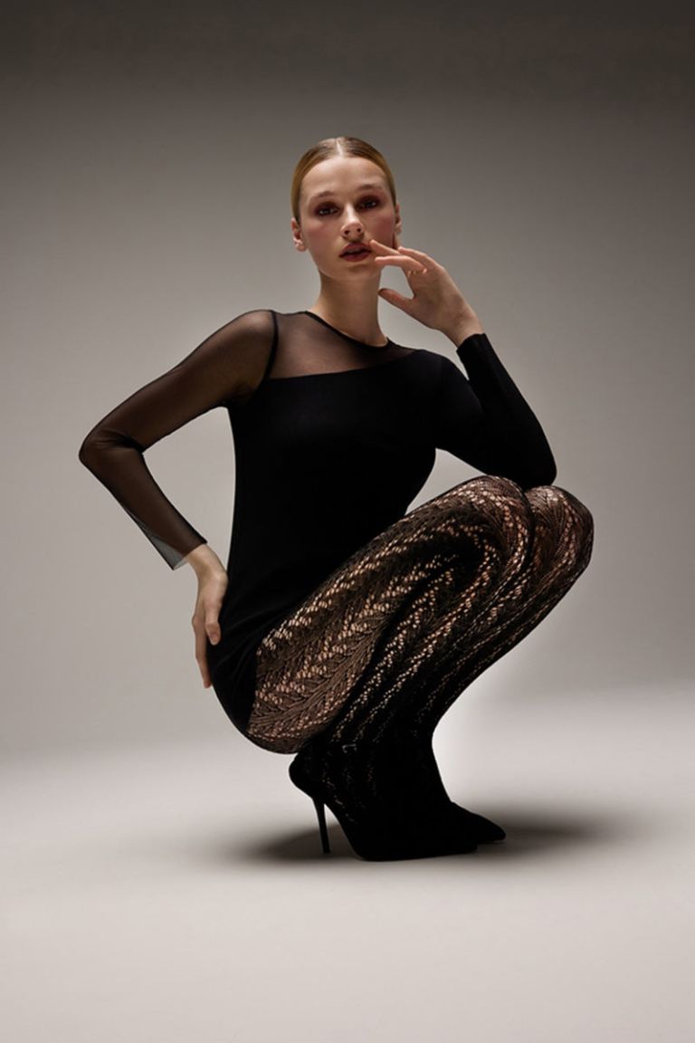 Maglia asimmetrica tulle Pierre Mantoux