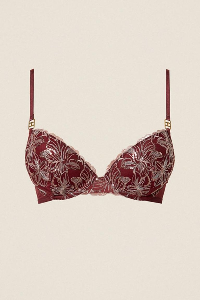 Push-up fiore paillettes