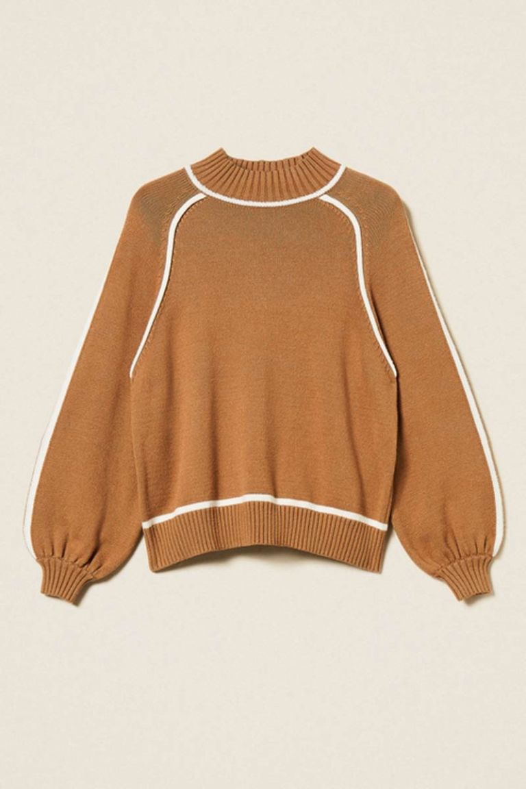 Maglia con profili a contrasto