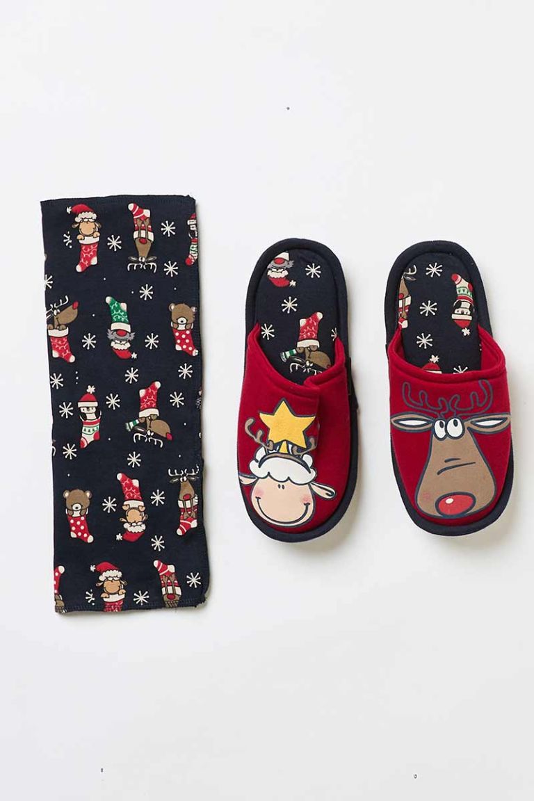 Ciabattina donna Natale Happy People