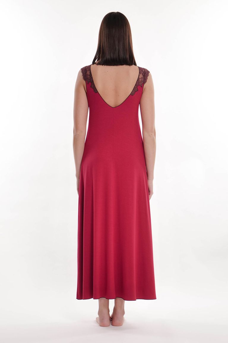 Camicia da notte modal e pizzo