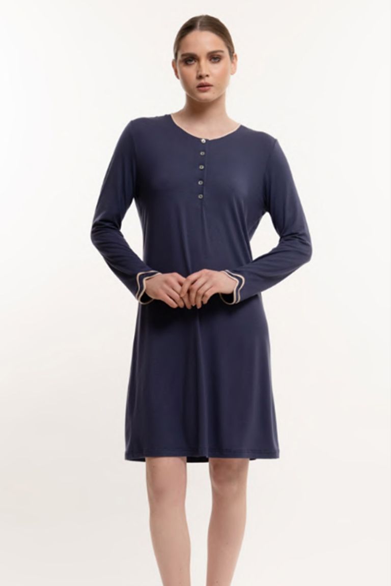 Camicia modal panna con bottoni Verdiani