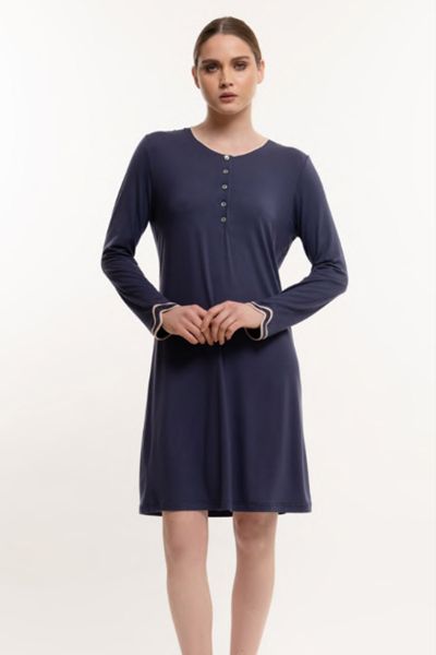 Camicia modal panna con bottoni