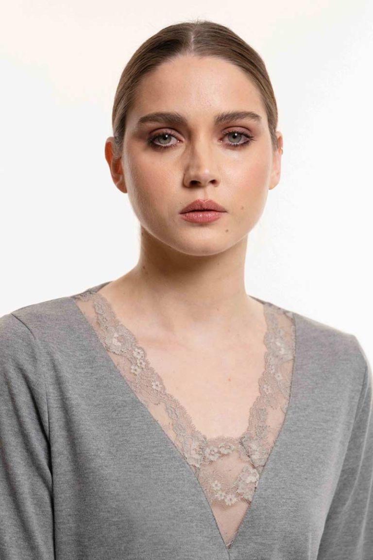 Camicia alabastro cotone interlock