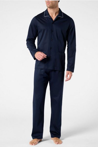 Pigiama aperto in cotone mercerizzato