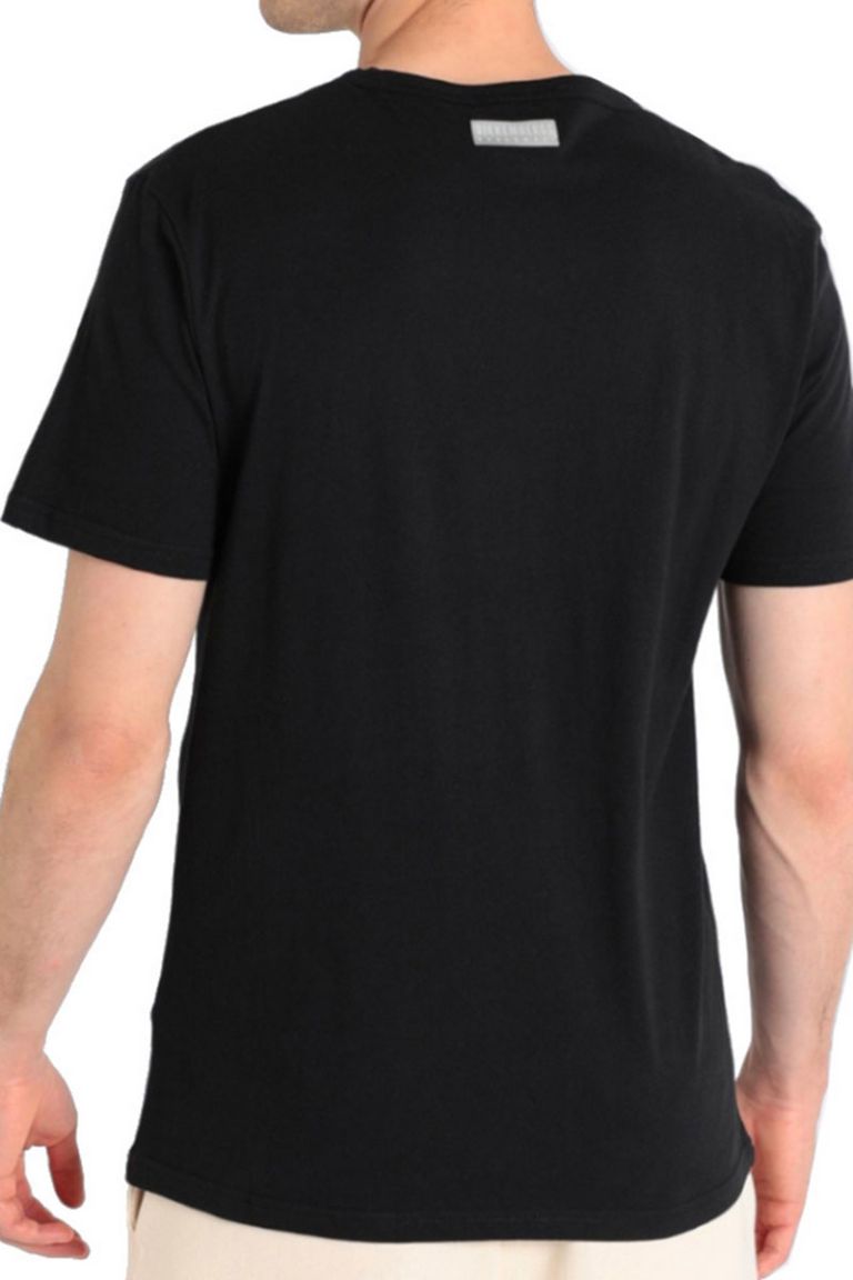 T-shirt nera stampa logo