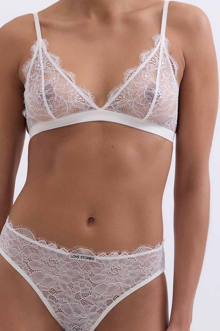 Triangolino pizzo Gwen white Love Stories