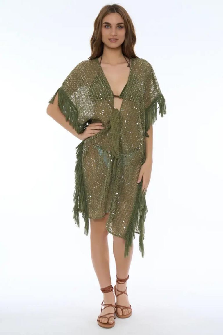 Gilet copricostume in rete paillettes