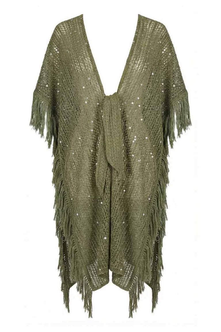 Gilet copricostume in rete paillettes