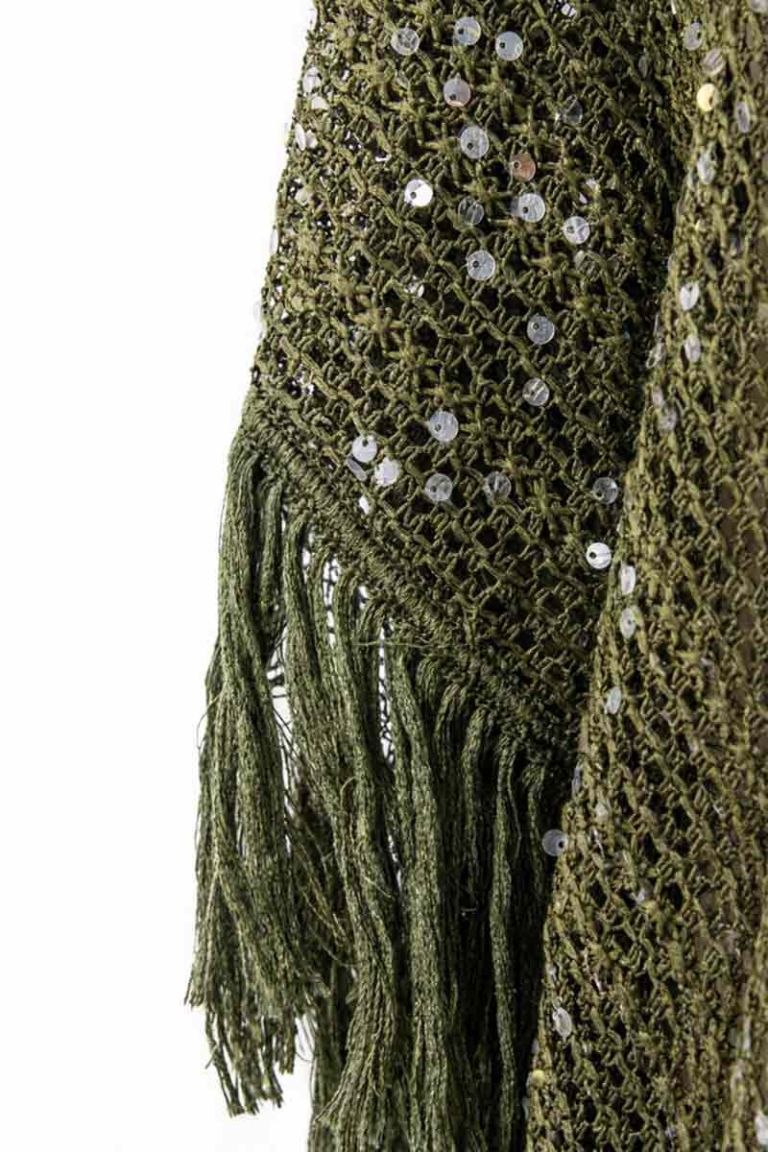 Gilet copricostume in rete paillettes