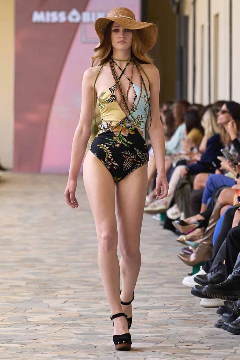 Costume intero patchwork tropicale Miss Bikini