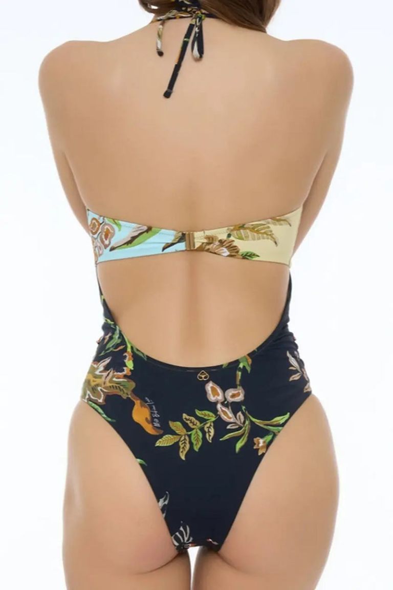 Costume intero patchwork tropicale