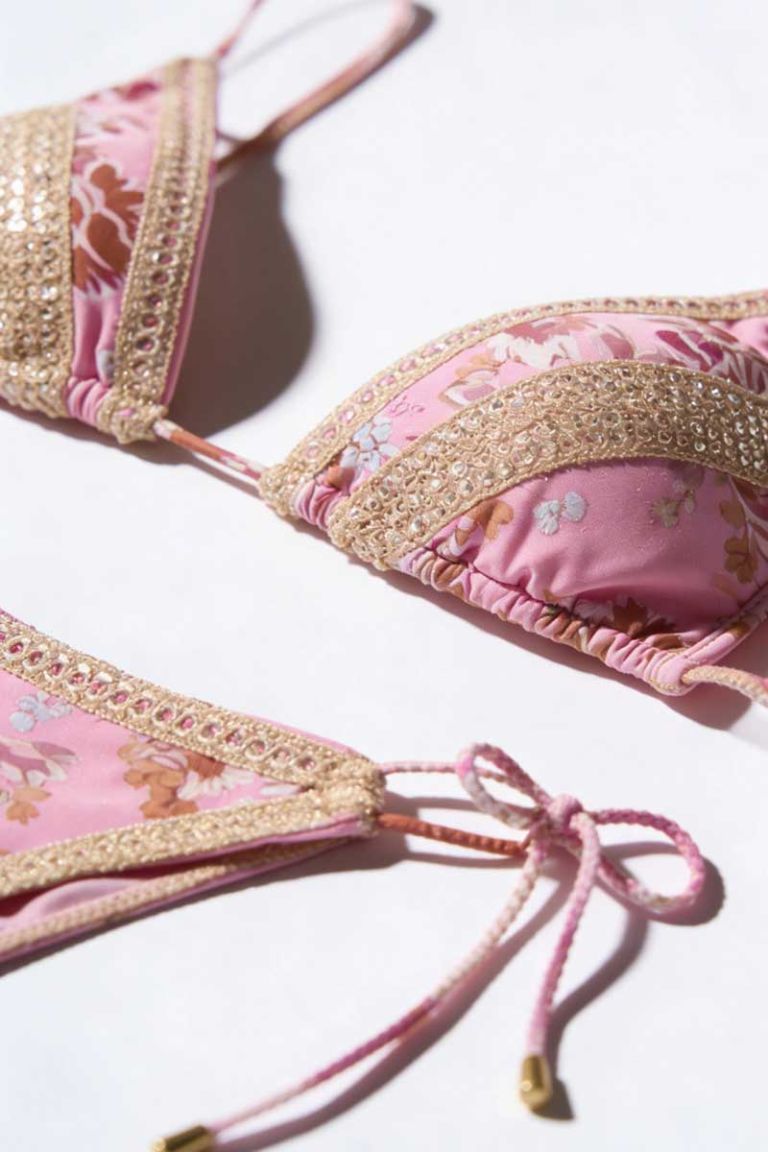 Bikini triangolo passamaneria corda Acquerelli