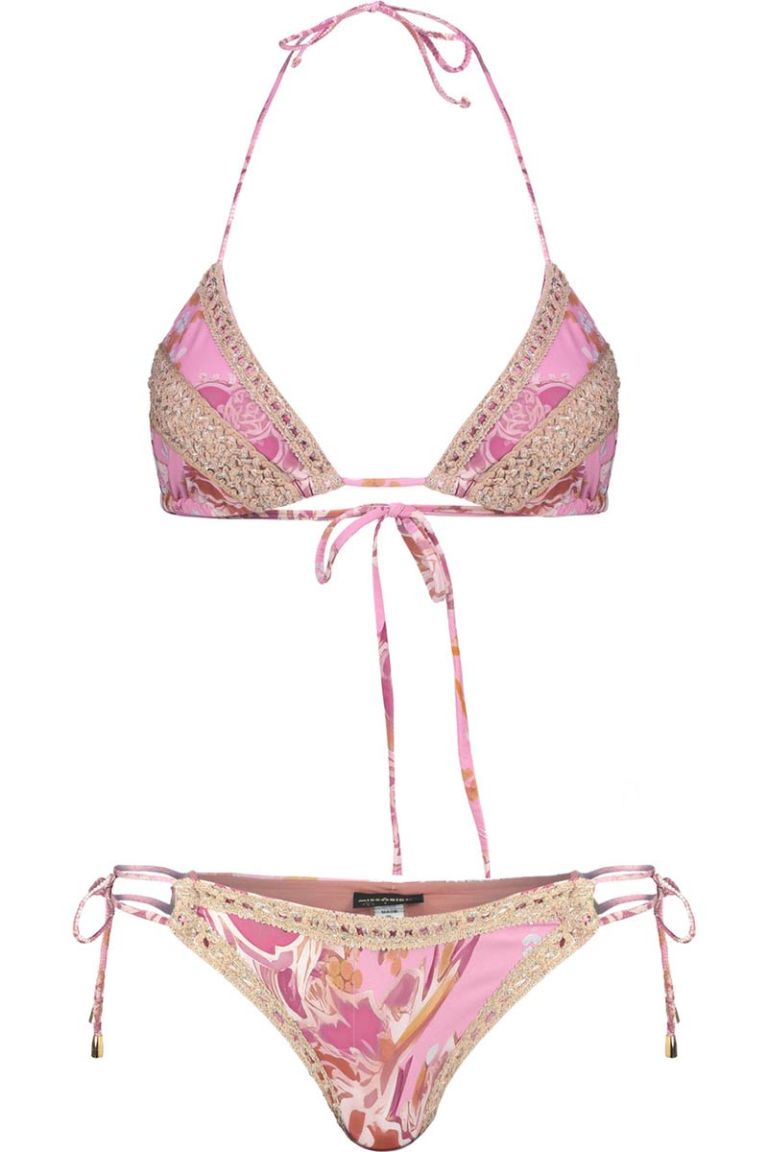 Bikini triangolo passamaneria corda Acquerelli