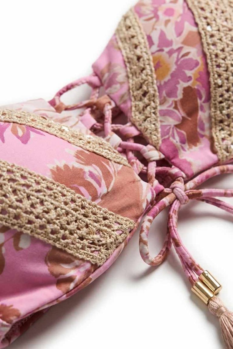 Bikini a fascia passamaneria acquerello