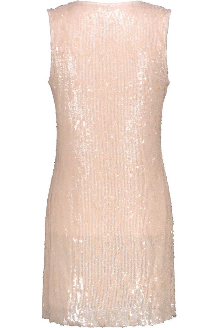 Minidress in paillettes e pizzo