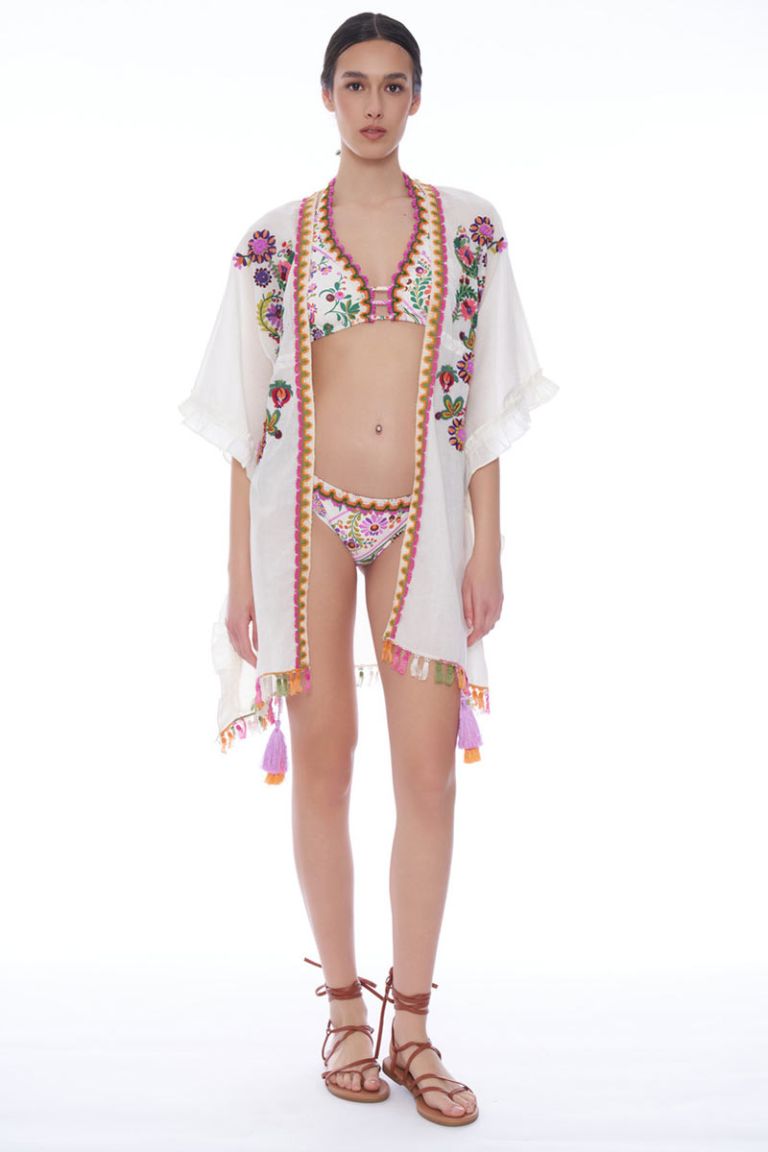 Kaftano ricamo folk Miss Bikini
