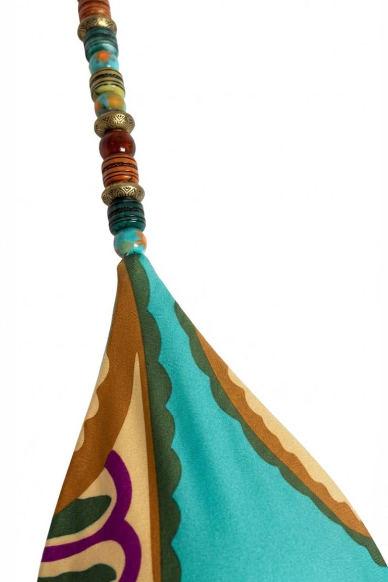 Bikini tiangolo damascato pietre colorate