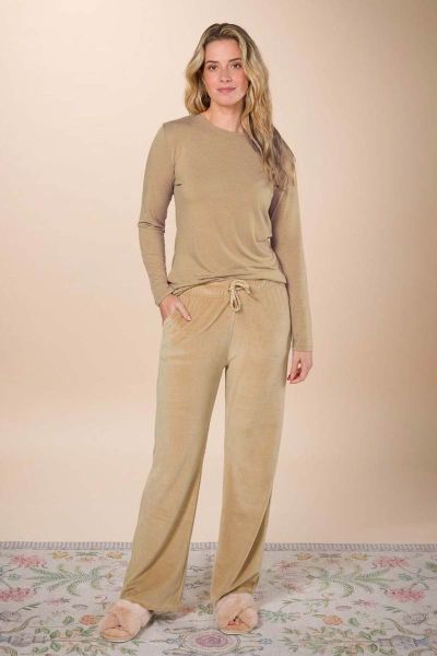 Pantalone Britta velvet sand