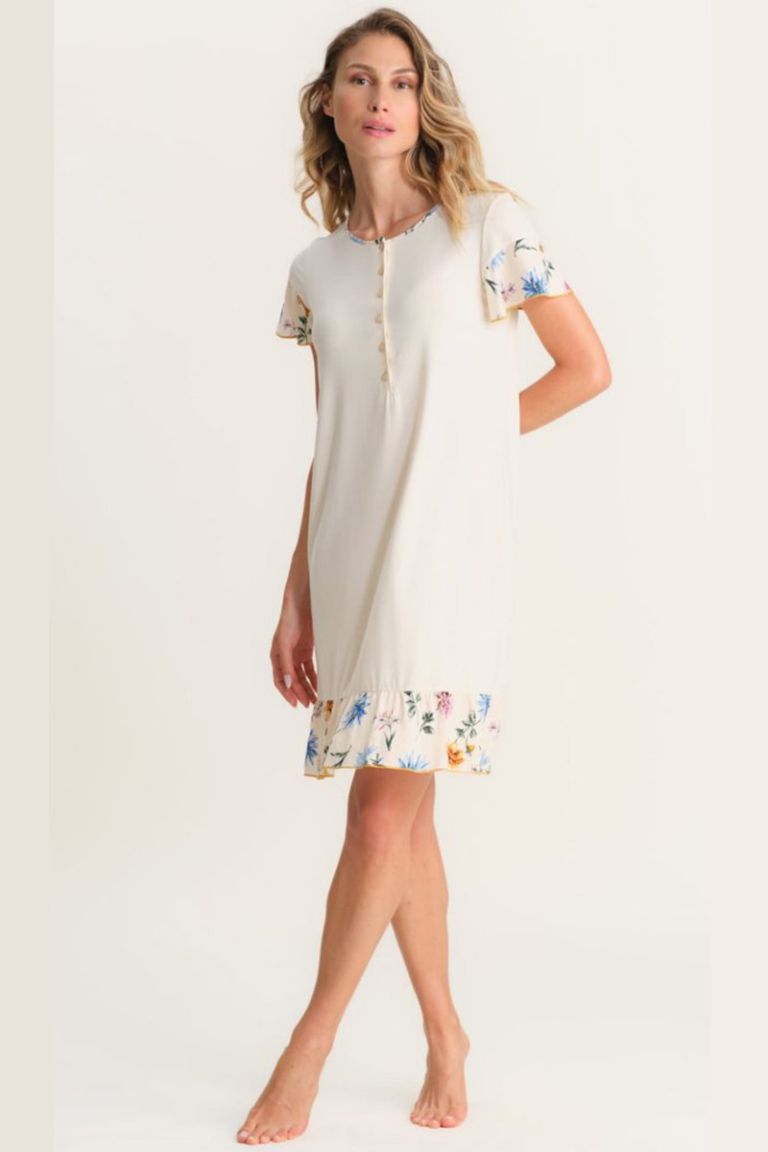 Camicia da notte floreale Agnese