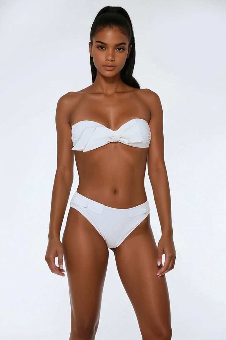 Bikini fascia fiocco jacquard